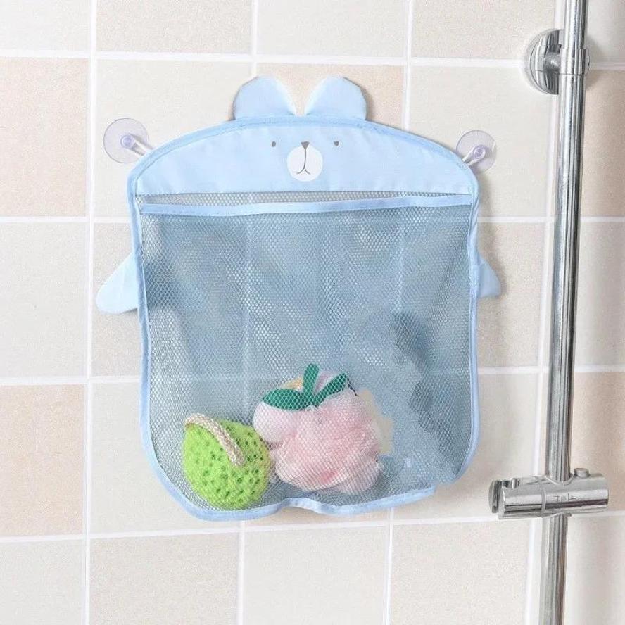 Accrochage Mural Dessin Animé Sacs de Rangement Cuisine Salle de Bain Sac Filet Tissé Jouets de Bain Bébé Contenant Organisateur Shampoing