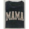 European Sizes Men's T-Shirt Retro Leopard Print MAMA Graphic with Lettering, Unisex Casual Round Neck Tee, Casual Attire