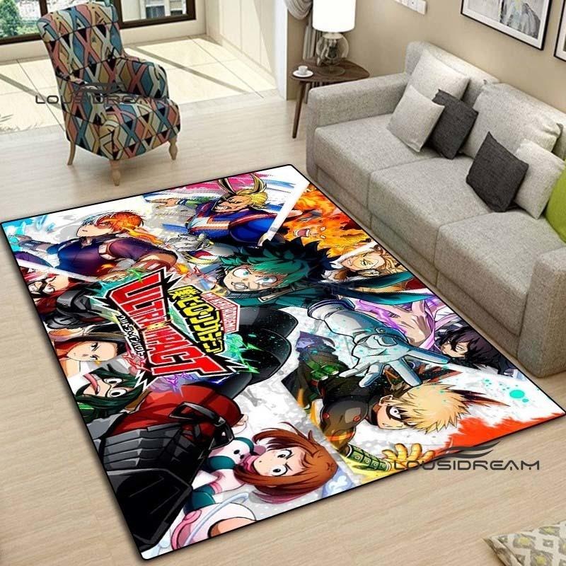 My Hero Academia Anime Koberec a kobereček Móda Domů Kreslený Dekorace Koberec obývací pokoj Ložnice Oblast Koberec pracovna Veranda podložka u postele