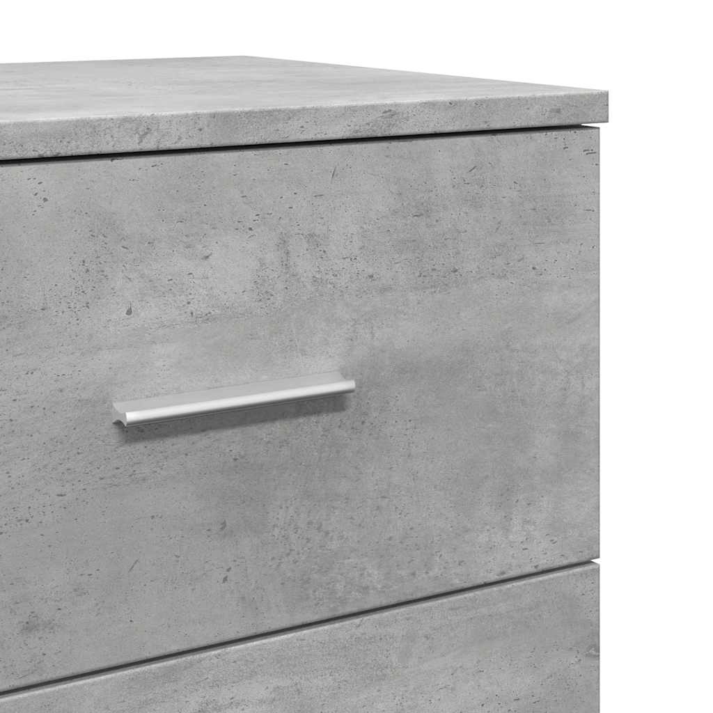 Nightstand with 2 Drawers Concrete Grey 40 X 36 X 50 Cm
