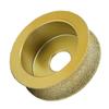 3 Inch Brazed Diamond Grinding Wheel Profile Hand Edging Wheel for 20mm Thick Tile Quartz Marble Granite
