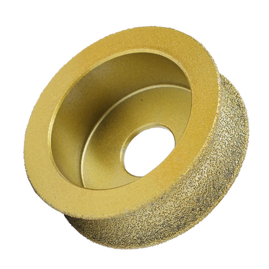 3 Inch Brazed Diamond Grinding Wheel Profile Hand Edging Wheel for 20mm Thick Tile Quartz Marble Granite