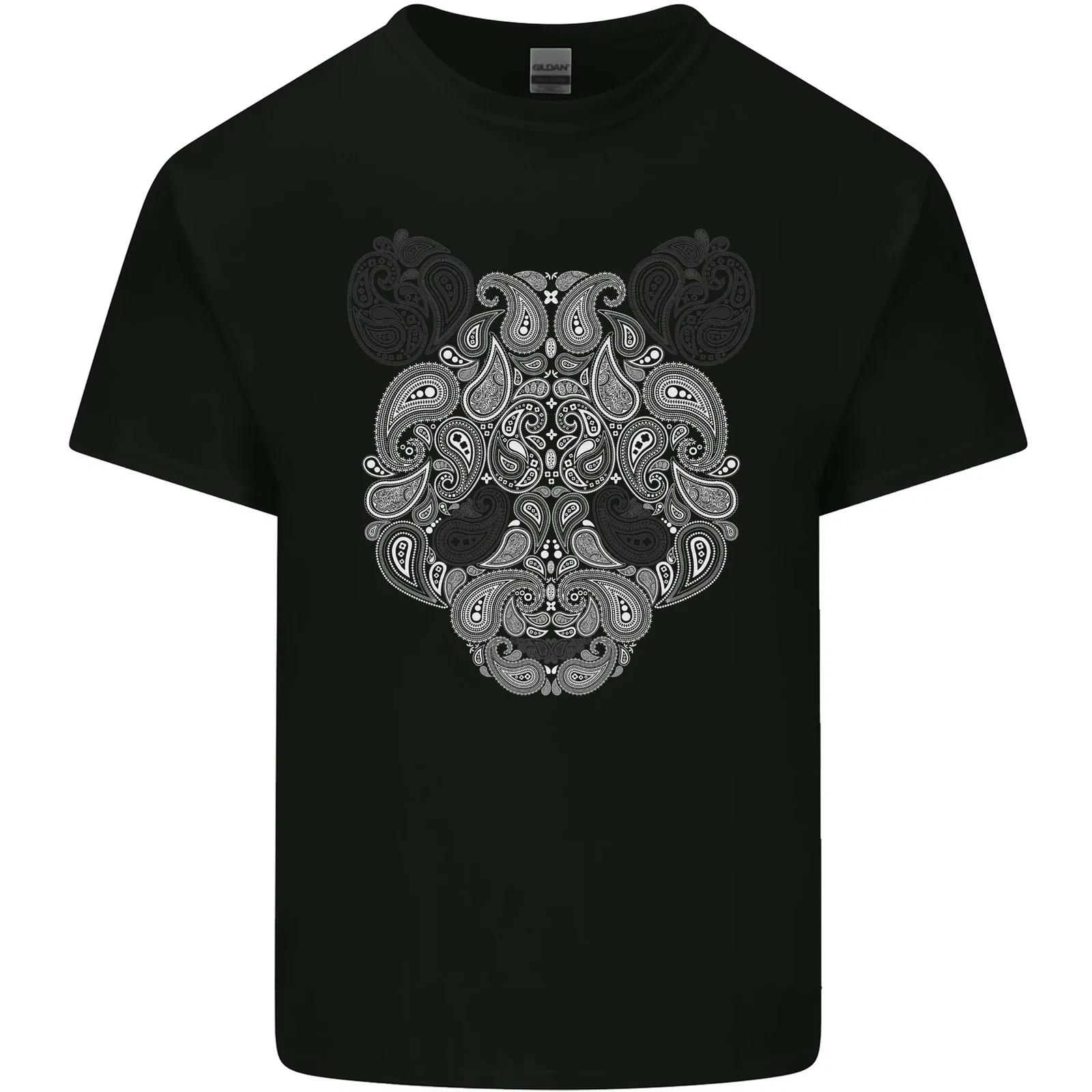 Paisley Panda Bear Kids T-Shirt Childrens 3XL