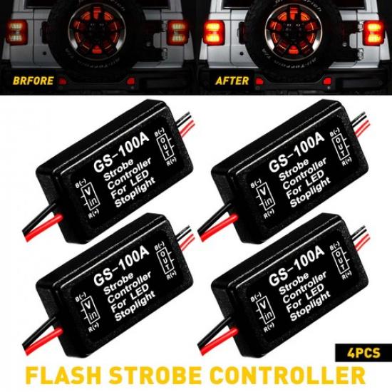 4PCS Flash Strobe Controller For Box LED Brake Tail Light Stop Flasher Module
