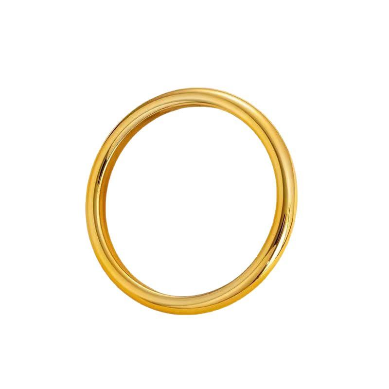 Electroplated Ccb Smooth Plain Ring Bracelet Retro Simple High-End Bracelet Wind Cold Jewelry