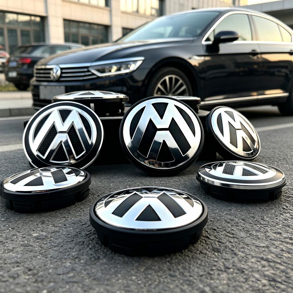 WW Volkswagen Car Wheel Center Hub Caps Cover 3D 4pcs 55mm 56mm 65mm 70mm for 4 5 6 C10 7 Passat B5 B6 B7 Polo Touran CC accessories