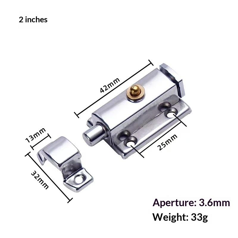

New Stainless Steel Door Lock Self-Locking Automatic Spring Door Latch Anti-Theft 3Inch Spring Latches Door A1