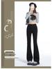 Women's Black High-Waisted Micro-Flared Jeans, 2025 Spring/Autumn Collection