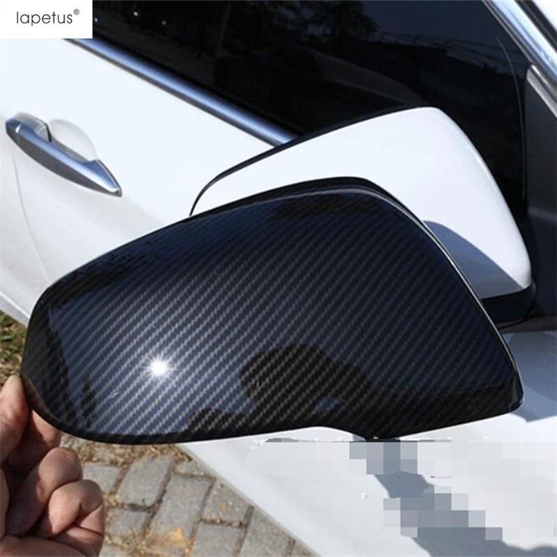 Rearview Mirror Cap Shell Protection Decoration Cover Trim Carbon Fiber Accessories For BMW X1 F48 2016 2017 2018