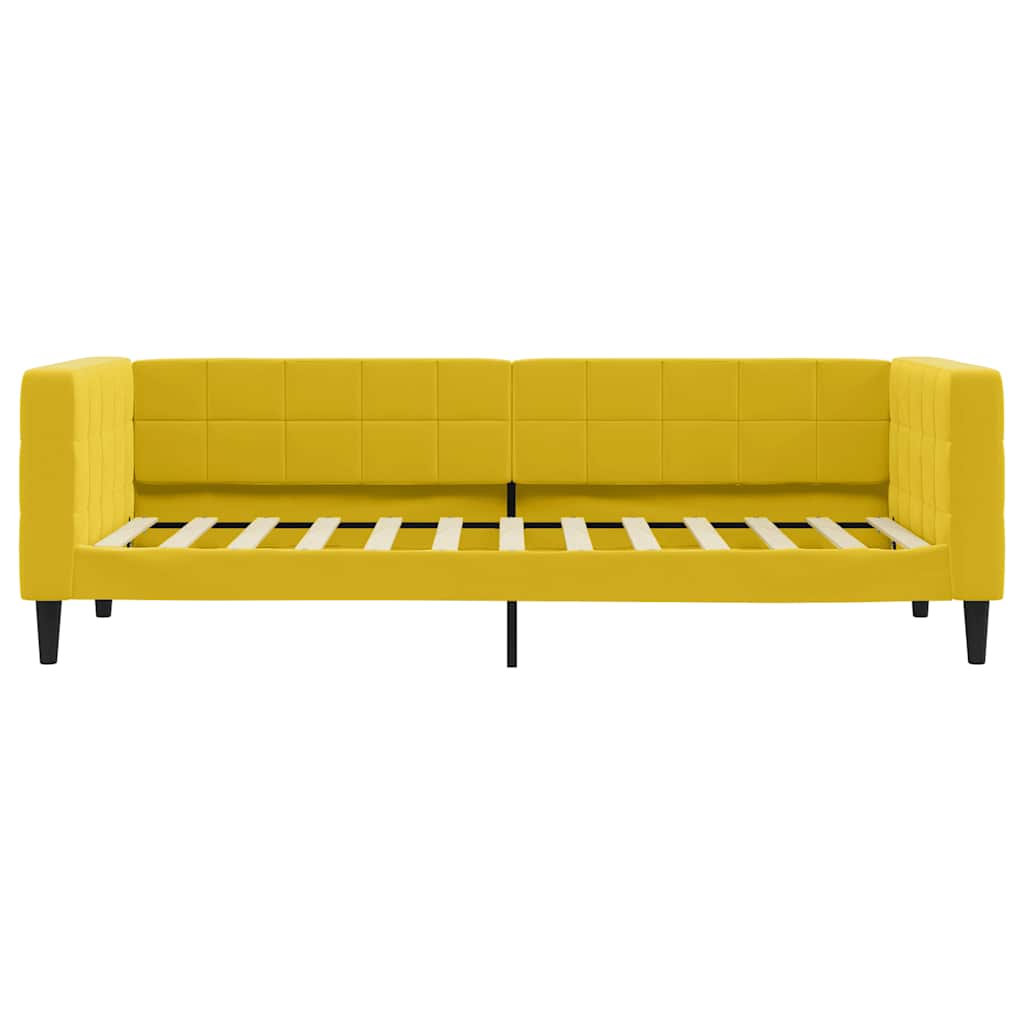 Daybed Yellow 80x200 Cm Velvet