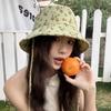 Floral Print Bucket Hats for Women Summer Wide-Brimmed Fisherman Hat Outdoor Travel Ladies Sun Protection Basin Cap