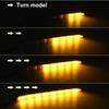 2pcs RGB Car LED Daytime Running Lights Strip Waterproof Colorful With Flowing Yellow Decorative Headlight Turn Signal Light 12V