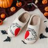 Fashion House Fuzzy Slipper Men Male Ghost Face Blue Evil Eye Home Shoes Plush Winter Warm Indoor Floor Non Slip Women Female Halloween