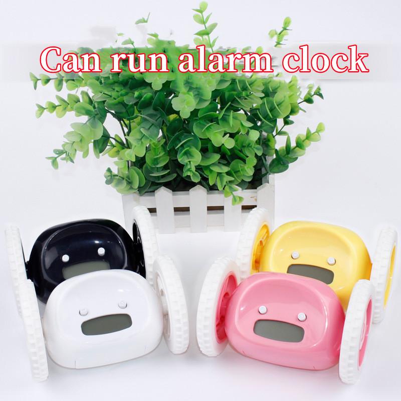 Home Decorationelectronic Creative Alarm Clock With Wheels And Can Escape