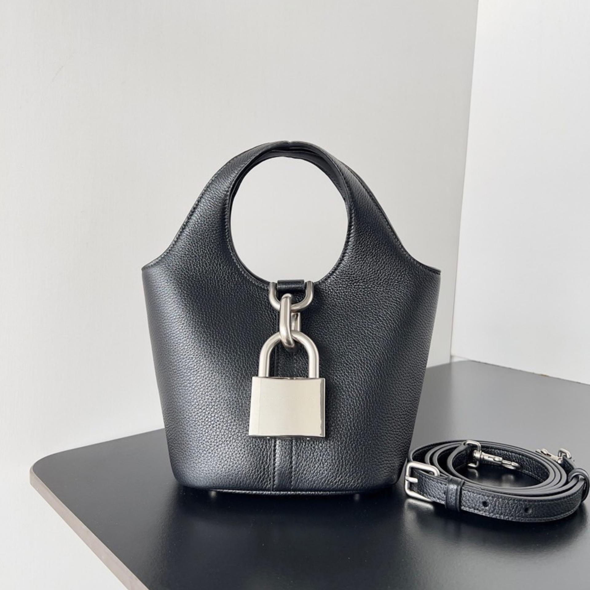 

25B Spring Hobo Fashion Lock Shoulder Bag, Genuine Leather Women s Handbag