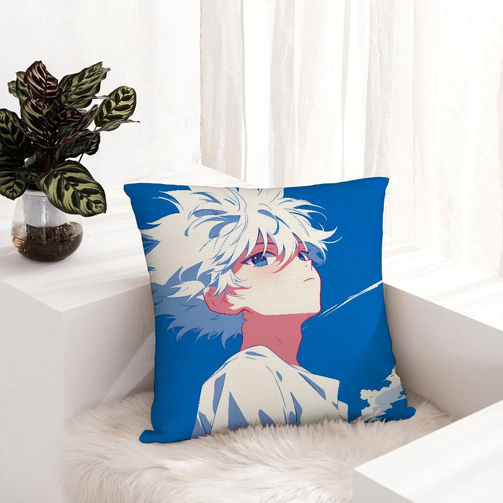 Anime H-Hunter x Hunter Pillow Case Plush Fabric Soft Pillowcase Double Sided Print Cushion Cover Throw Pillow Cover
