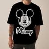 Disney Mickey Mouse print men's T-shirt fashionable holiday gift men round neck short sleeved oversized Hip hop clothing Boys
