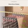 12Pcs Adjustable Metal Hangers With Clips, Non-Slip Space-Saving For Pants/Skirts & All Garments, Keep Clothes Tidy & Organized