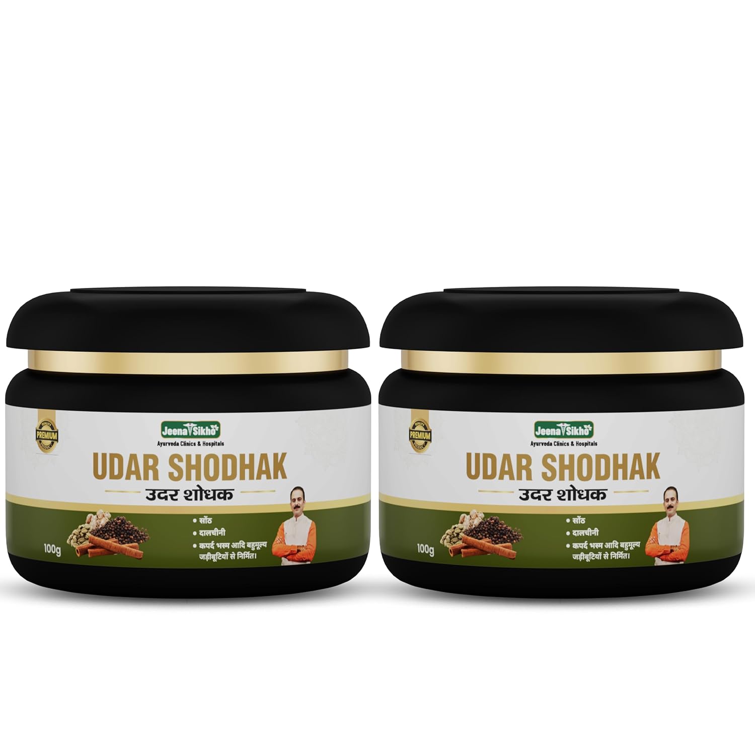 

Jeena Sikho Udar Shodhak Powder Ayurvedic Digestive Churan for Acidity Digestion Support Gut Wellness 100 g Pack of 2