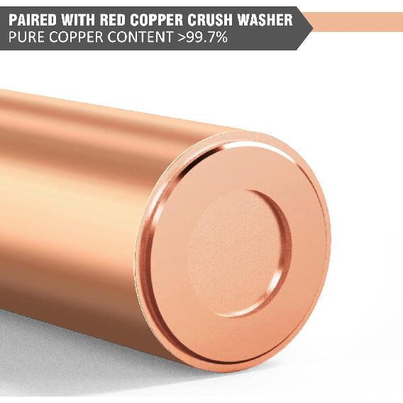 M14 x 1.5 Magnetic Oil Drain Plug T6 Aviation Aluminum with Red Copper Crush Washer Gasket Compatible with Ford GM Hyundai KIA and More Select Models