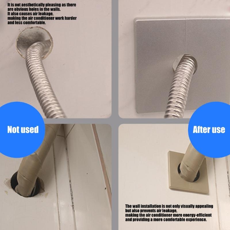 100x100mm Home Improvement Plastic Air Conditioner Tube Wall Cover Decorative Panel For Neat Tidy Interior