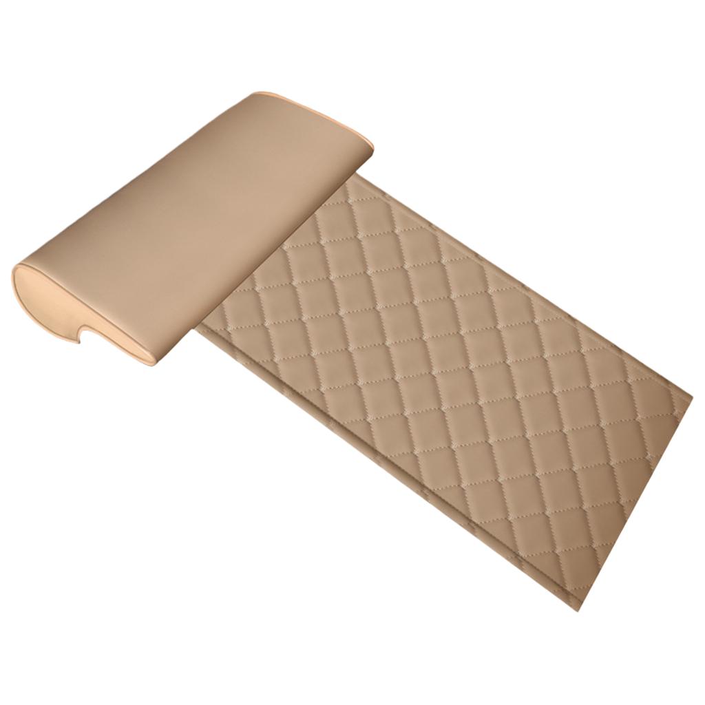 Car Seat Extender Leg Cushion Universal PU Leather Sponge Comfortable Fatigue Relief Auto Office Accessories 57x39cm