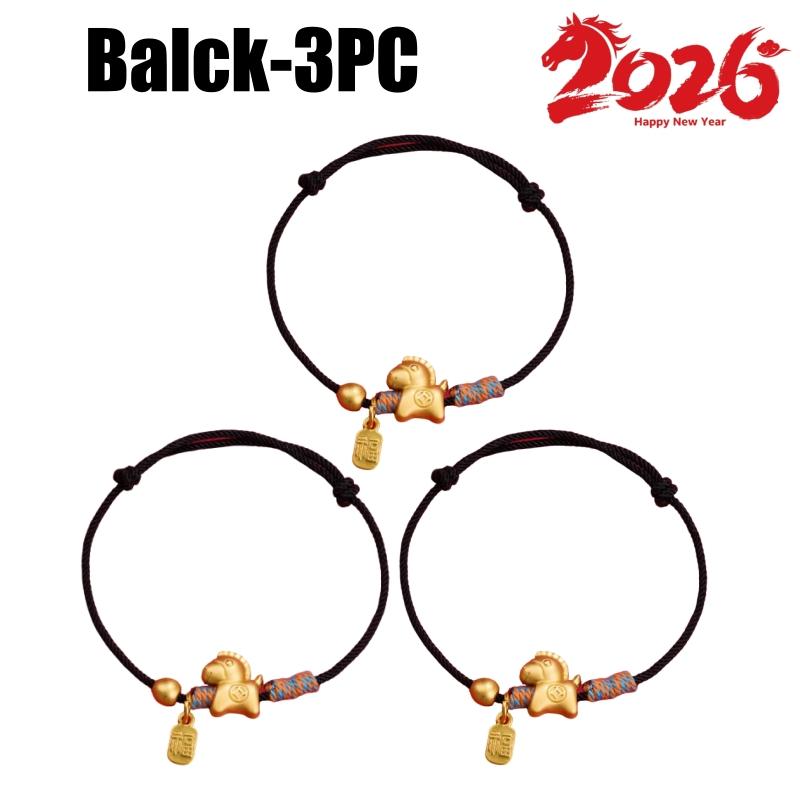 1116 Horse Year Bracelet Red String ‘Ben Ming Nian’ Handwoven Zodiac Gift Lucky Red Bracelet New Year Fortune Present