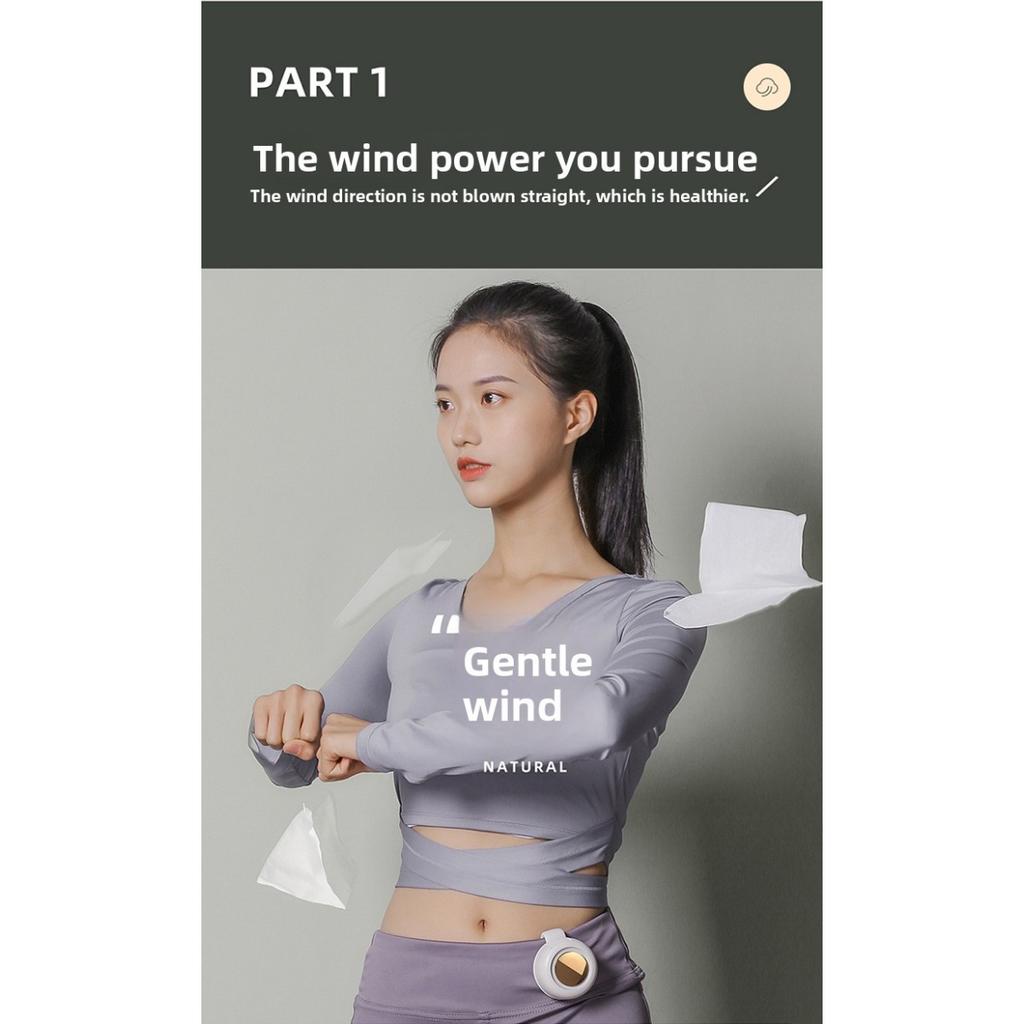 Portable Bladeless Mini Fan with 3-Speed Adjustable Settings, USB Rechargeable, 900mAh Battery for Long-Lasting Use, Lightweight & Rotating Design