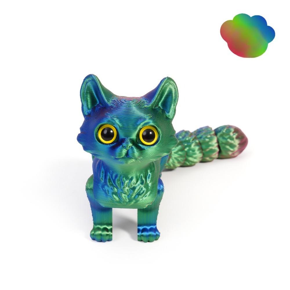 3D Printing Cute Little Cat Tail Joint Movable Children's Gift Toy Model Car Decoration