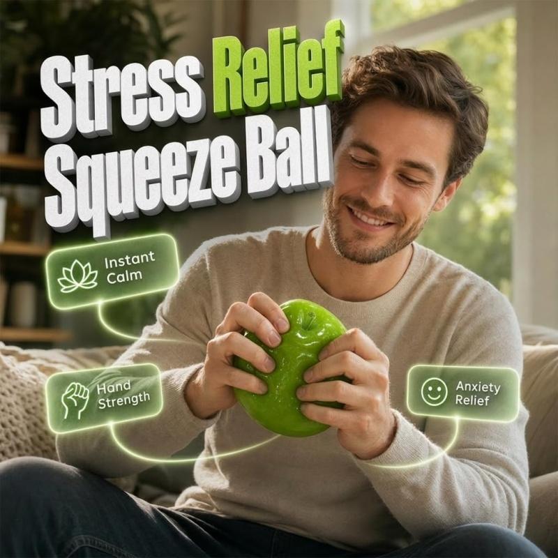 Palla Sensoriale Morbida Spremibile Slush Mela, Giocattolo Antistress, Gioco Spremibile Sensoriale Carino per Ansia, Premi per la Classe