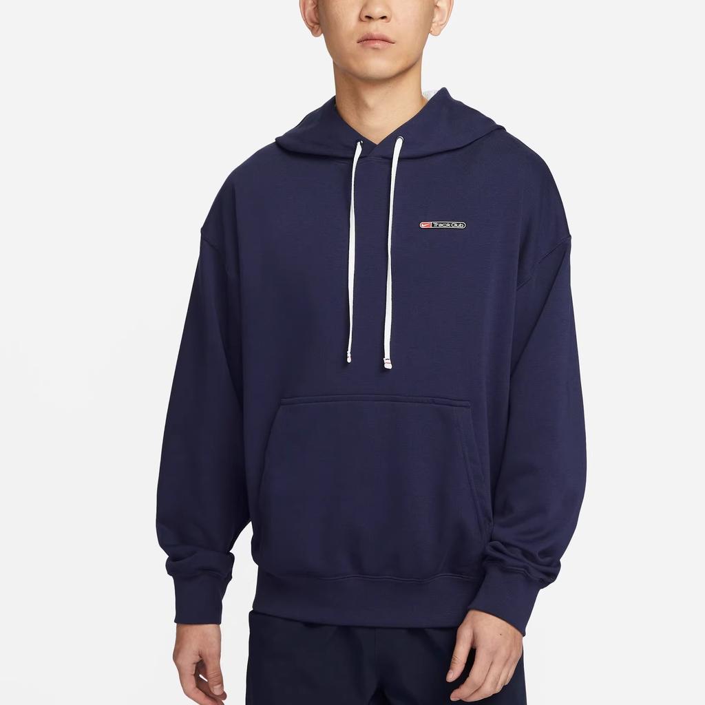Nike Dri-Fit Solid Hoodie With Drawstring, Quick-Drying Casual Sweatshirt Men Tops Blue FN3396-410