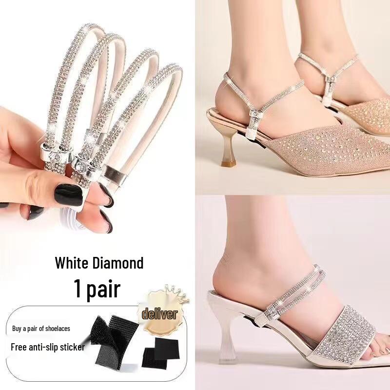 Damen Anti-Rutsch Schnür-High-Heel-Sandalen mit elastischen, verstellbaren, schnürlosen Riemen