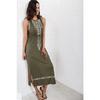 Women's Black Embroidery Printed Bohemian Dress Alc-6564