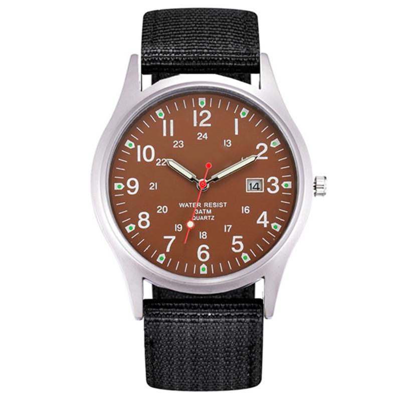 Men's Casual Nylon Band Quartz Sports Watch with Date Function
