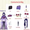 Raiden Ei Shougun Beelzebul Cosplay Costume Kimono Full Set Suits Impact Raiden Makoto Baal Cosplay Shoes For Women