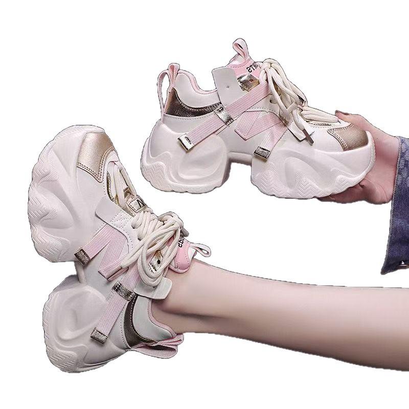 Dad Shoes Contrasting Colors Women's Autumn New Thin Thick-soled Lightweight Versatile Sports Shoes