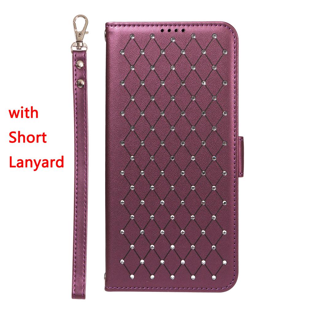 Phone Case for iPhone 17 16 Pro Max 15 Plus 14 13 Plus 12 Pro Max Bling Leather Phone Case with Lanyard Flip Wallet Stand Cover