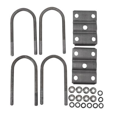 Trailer U Bolt Kit Heavy Duty Rolled Steel U Bolts with Plate for 5200 To 7000lbs 3 Inch Round Axle Leaf Spring