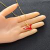 Anniyo Tonga Map & Flag Pendant Necklaces Stainless Steel and Gold Color Tongan Ethnic Jewelry #155021
