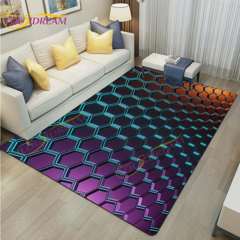 3D Vortex Illusion Rug Abstract Rug Modern Carpets for Living Room Area Rug Non Slip Floor Rug Teen's Rug Game Room Rug Play Mat