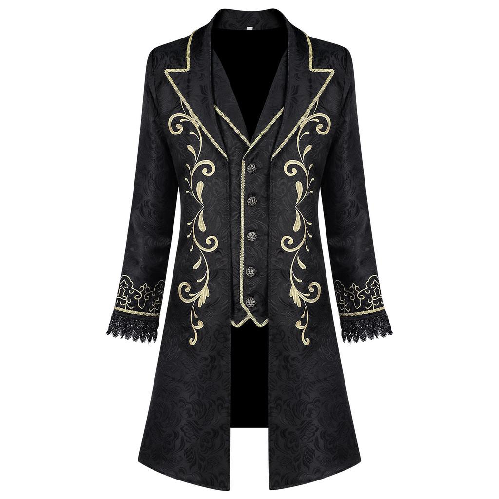 Medieval Prince Costume Set For Halloween Cosplay With Polyester Fabric For Stage Performance
