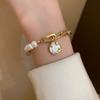 Charming Faux Gold Tone And Freshwater Pearl Bracelets ,Elegant ,Korean Modish Fashionable ,Jewelry ,Party ,Women 'S BraceletsElegant Jewelry