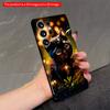 2DFlat Samsung Phone Case Glowing Black Kitten In Magical Garden Applicable To Galaxy S23 S24 S25ULTRA S26 A12 A14 A15 A16 A54 A55