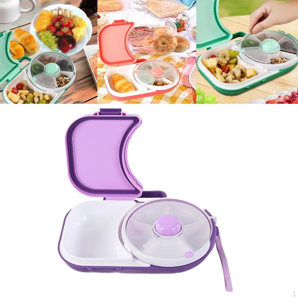 Box na oběd s uzavřenými přihrádkami pro organizaci