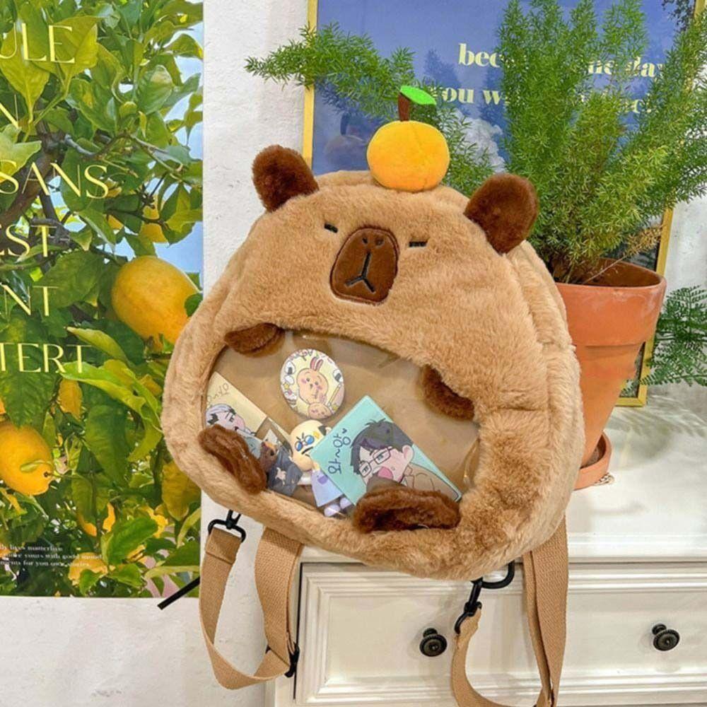 Zipper Bag Transparent Doll Bag Shoulder Bag Anime Backpack Portable Capybara Itabag  Gift