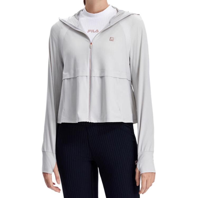 FILA Lightweight Breathable Sun Protection Jacket Women outerwear Cloud-Mushroom-Gray A51W421505AGY