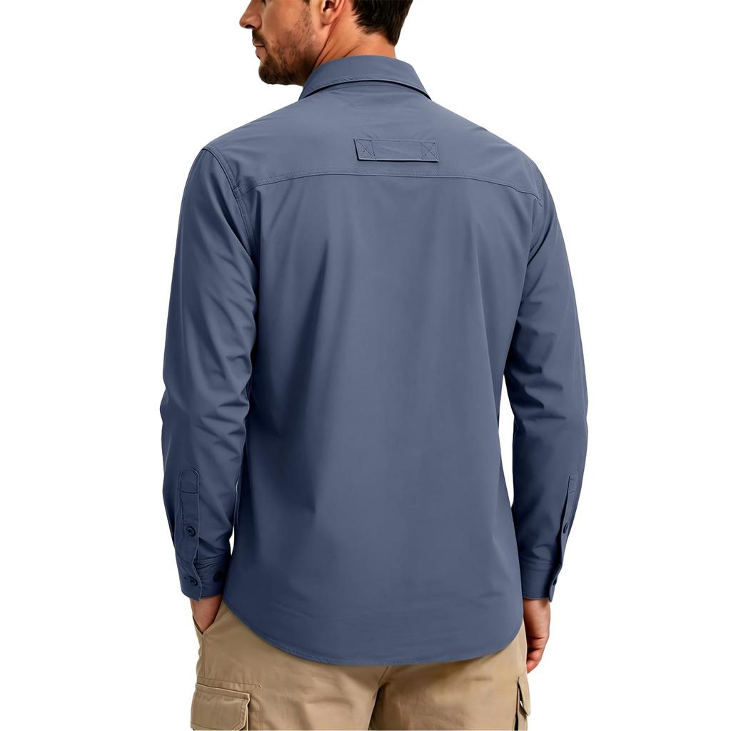 Men's Vintage Loose Fit Casual Work Shirt with Letter Print