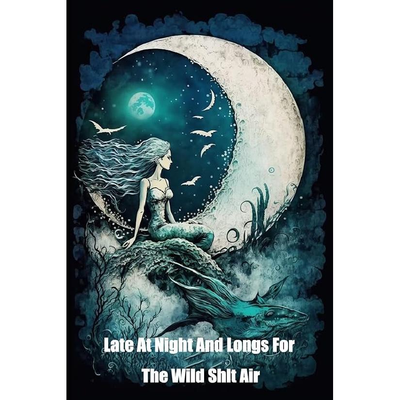 

Картина без рамы Лунный риф Русалка, Красочное настенное искусство Холст Постер Принт Картина Декор комнаты Декор спальни Акварель Лучшие подарки 12L x 8W