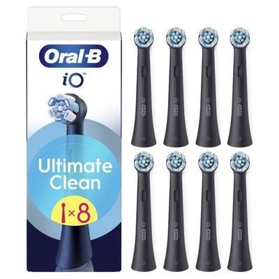 ORAL-B iO Refills Ultimate Clean Brush Head - Pack of 8 - Black