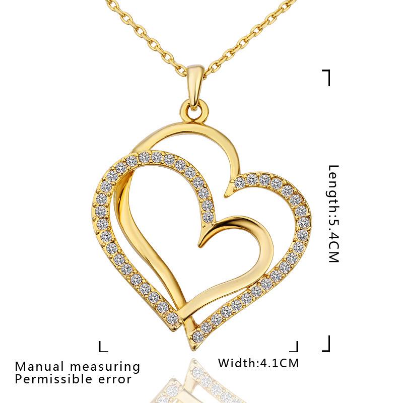 Buy Women Fashion Double Hearts Pendant 